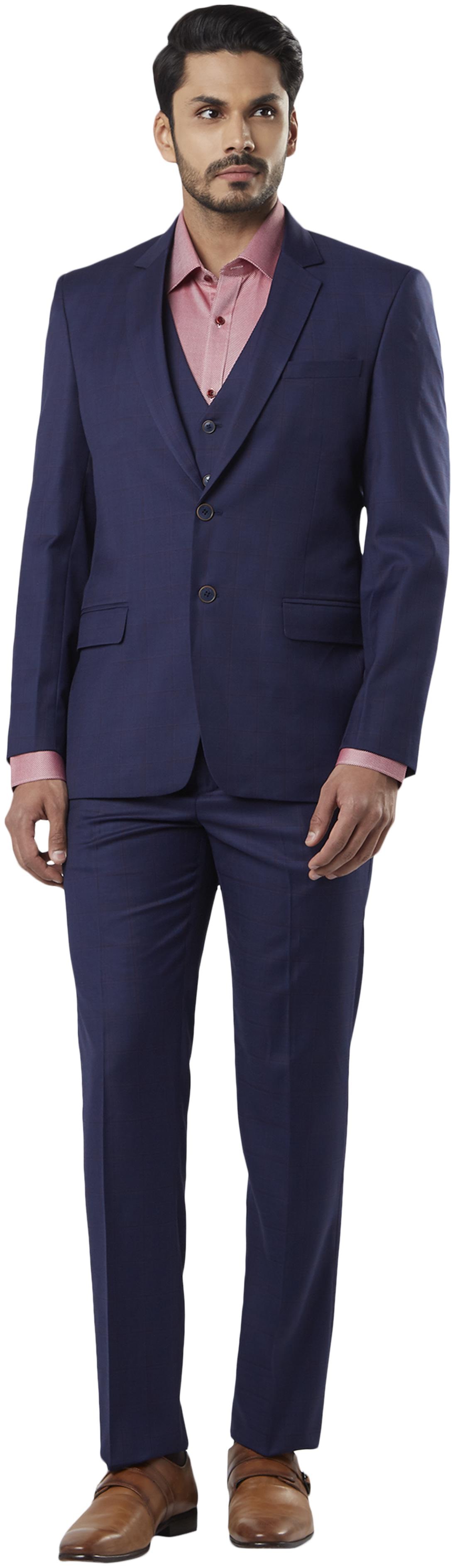 

Raymond Men Viscose Single Breasted Suit Blue