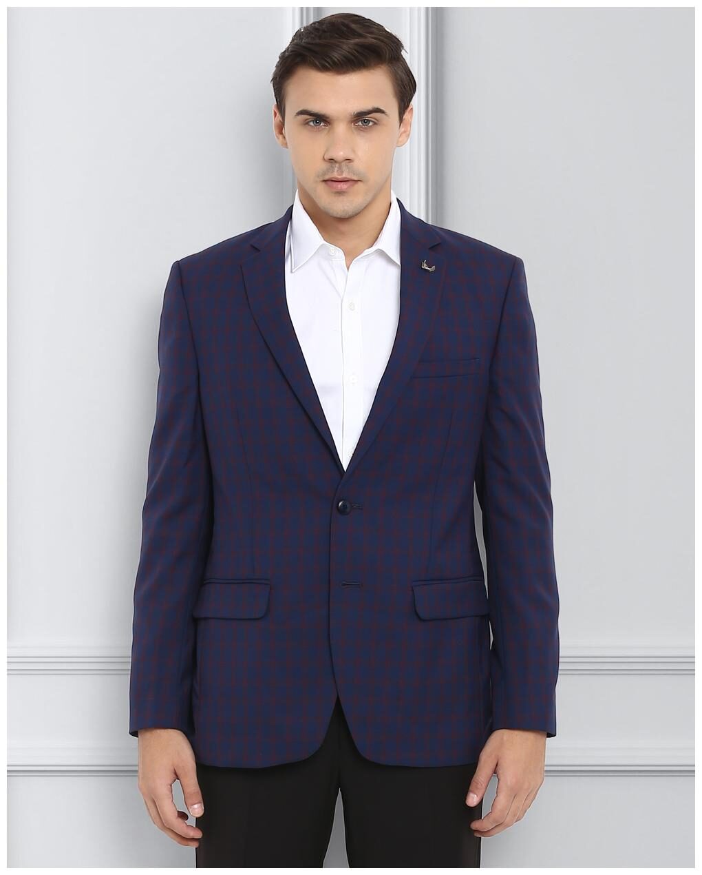 

Raymond Men Blue Solid Regular fit Single Breasted Blazer