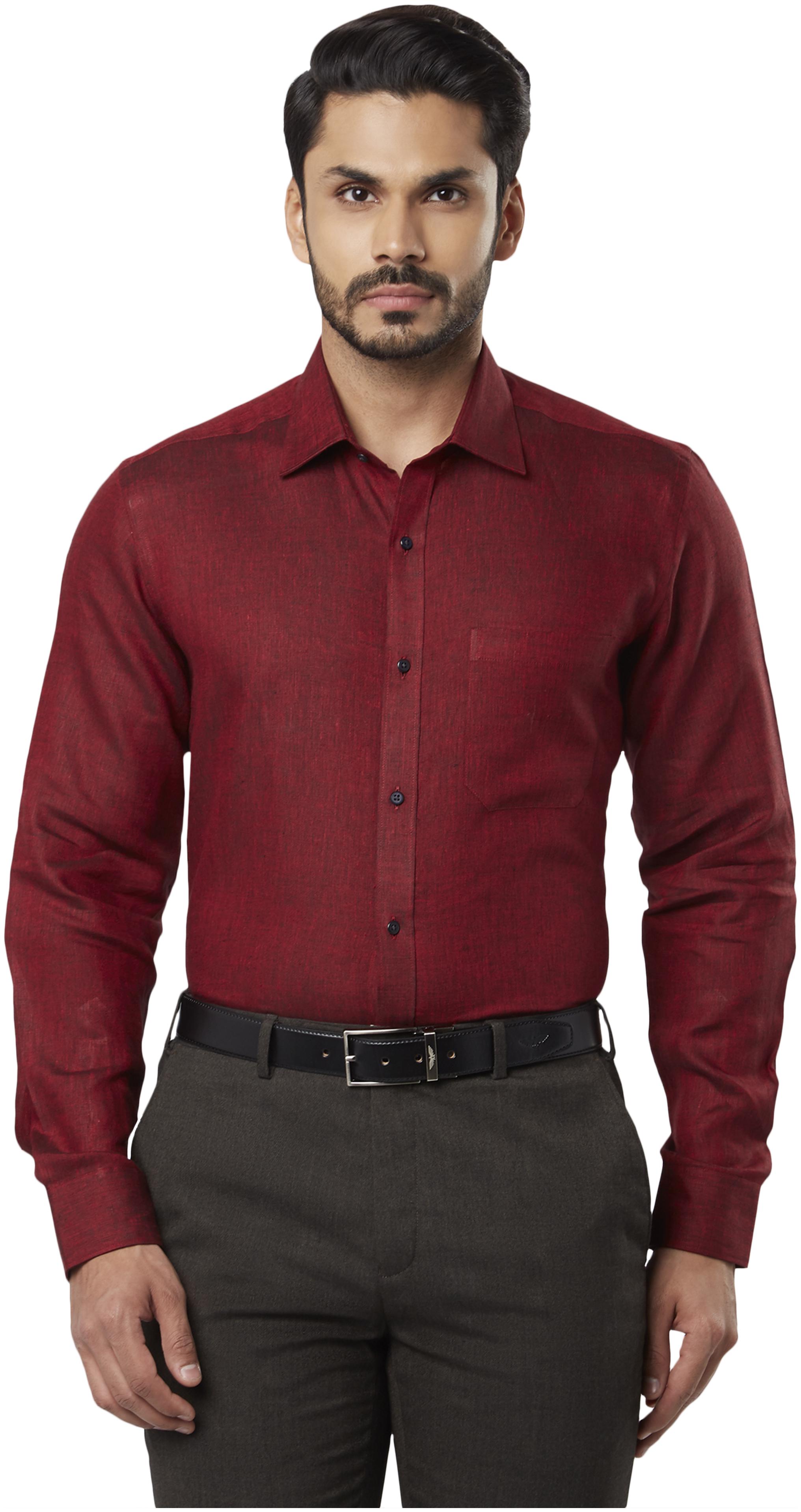 

Raymond Men Regular fit Formal Shirt - Maroon
