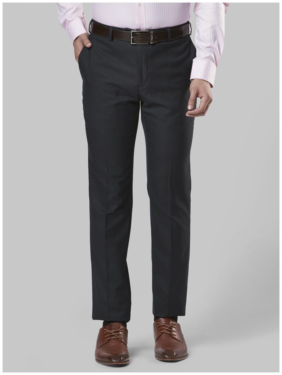 

Raymond Men Solid Slim Fit Formal Trouser - Blue
