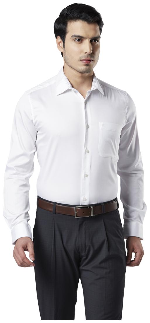 

Raymond Men White Solid Regular Fit Casual Shirt