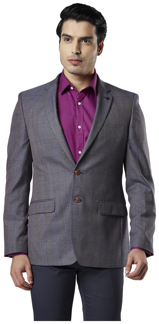 

Raymond Men Brown Checked Regular fit Single Breasted Blazer
