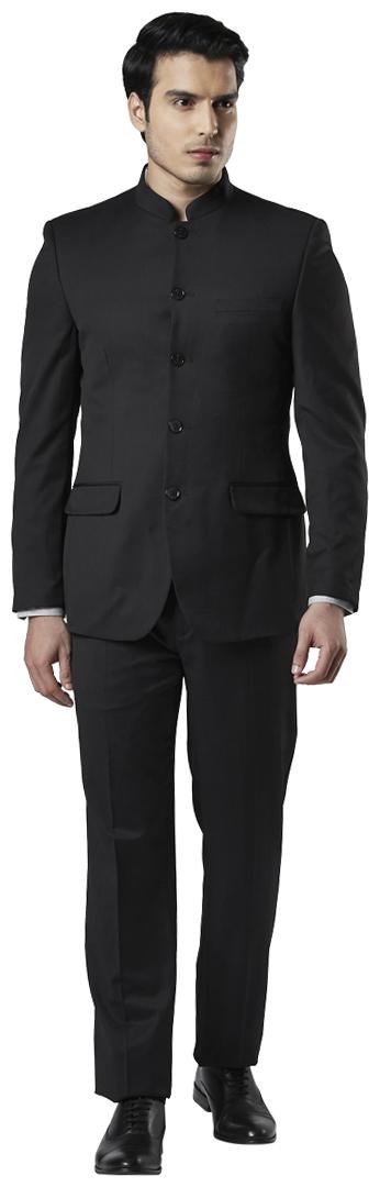

Raymond MenWool Solid Suits Blazers Suits Black