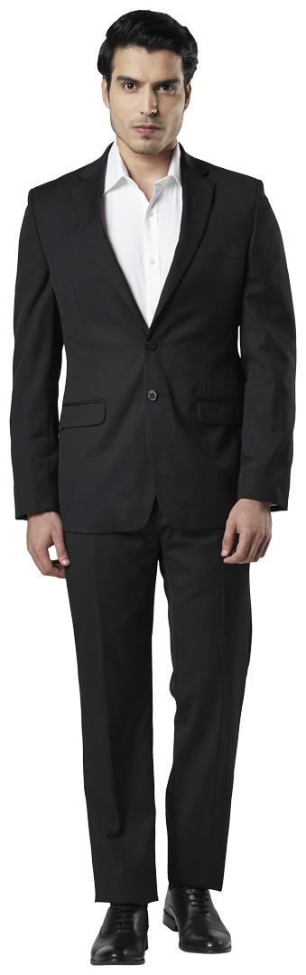 

Raymond MenWool Solid Suits Blazers Suits Black