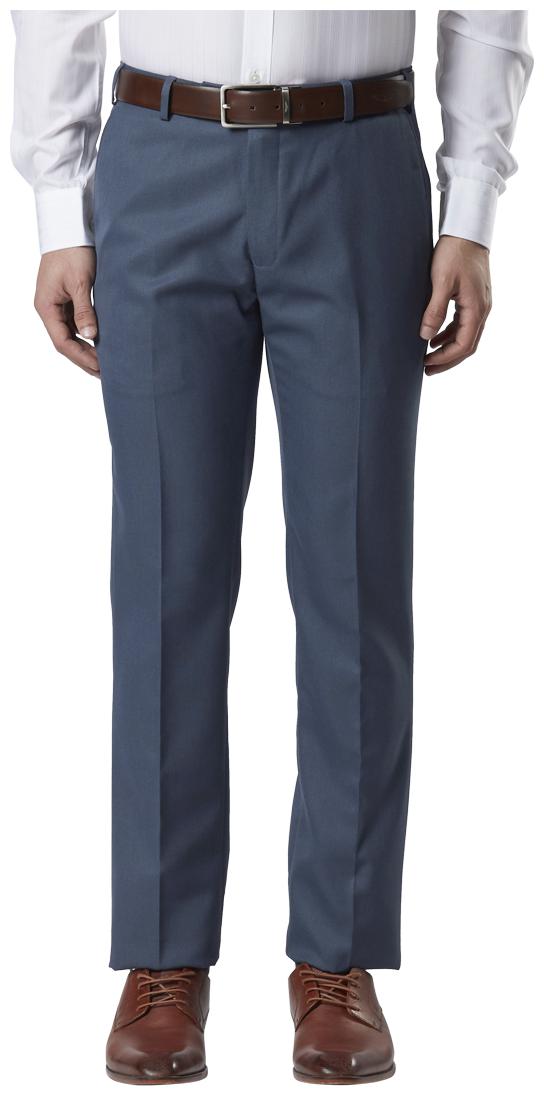 

Raymond Men Solid Slim Fit Formal Trouser - Blue