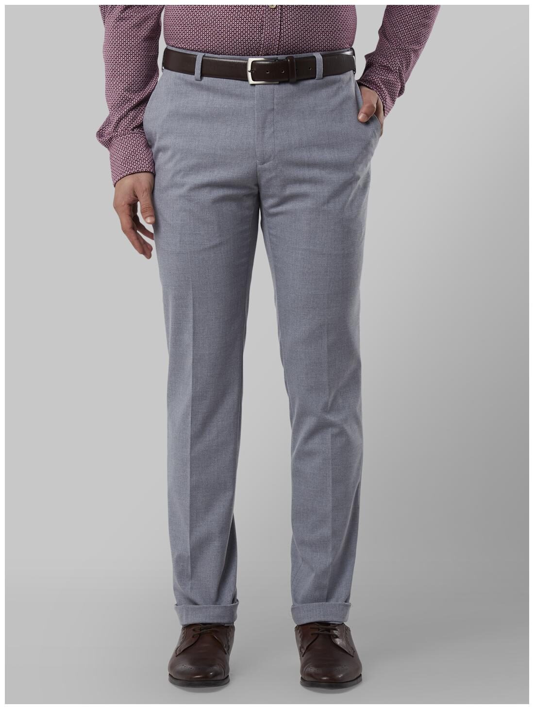 

Raymond Men Solid Slim Fit Formal Trouser - Blue