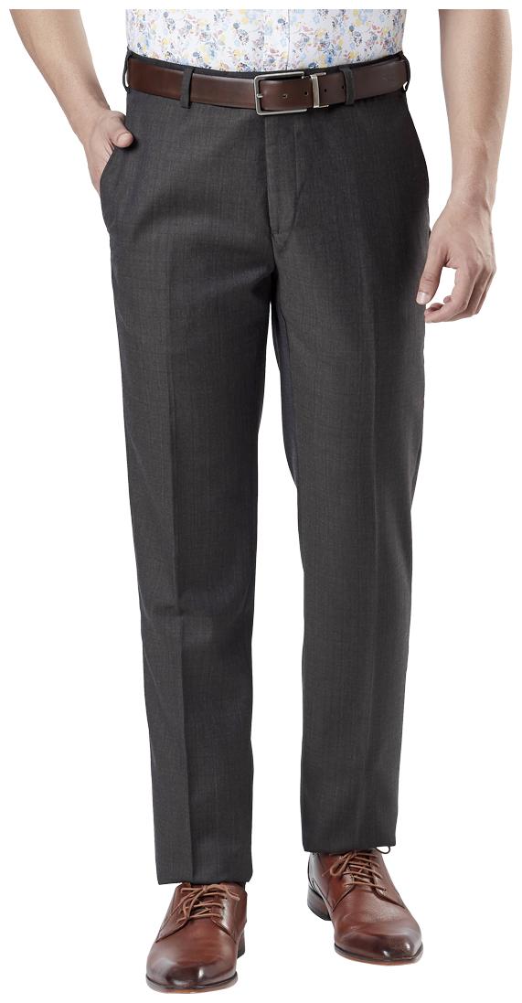 

Raymond Men Solid Regular Fit Formal Trouser - Grey
