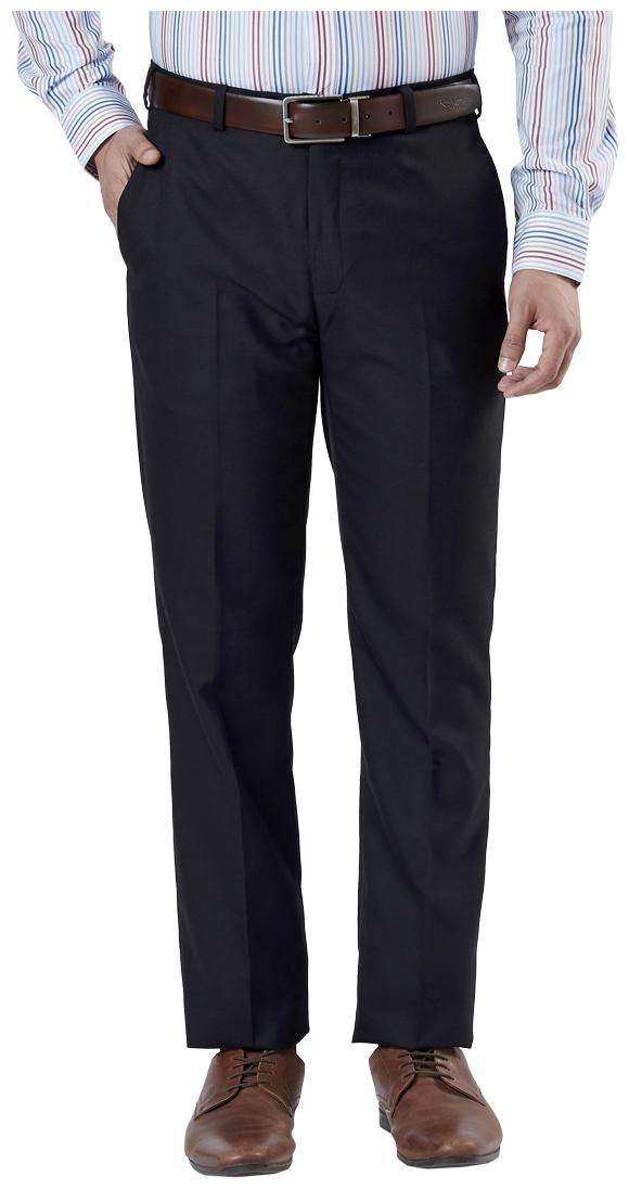 

Raymond Men Solid Regular Fit Formal Trouser - Black