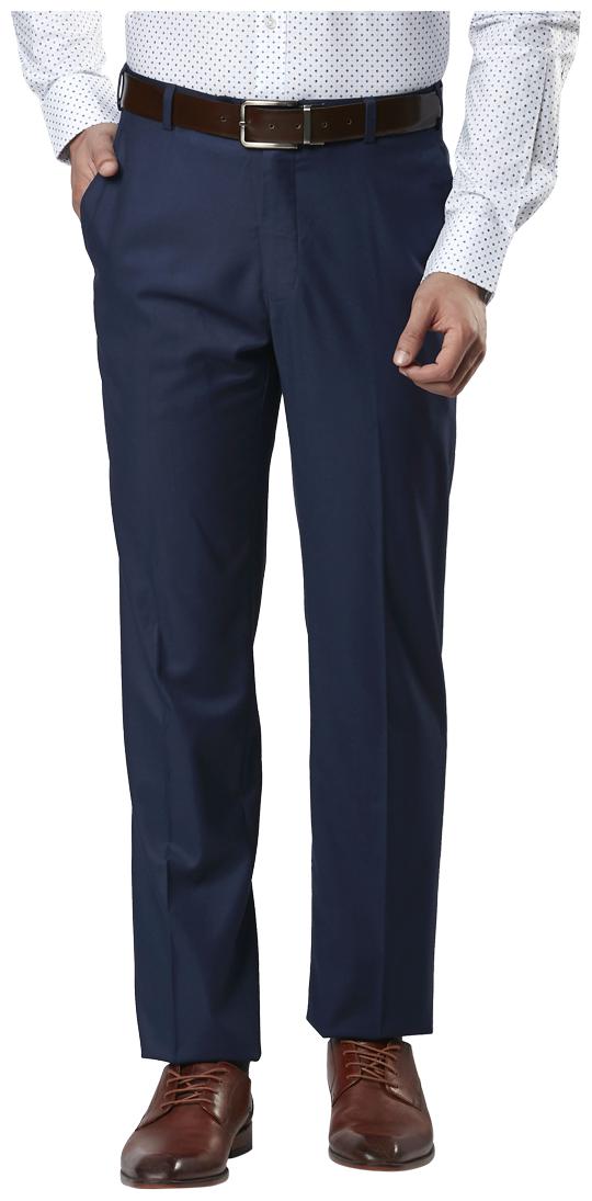 

Raymond Men Solid Regular Fit Formal Trouser - Blue