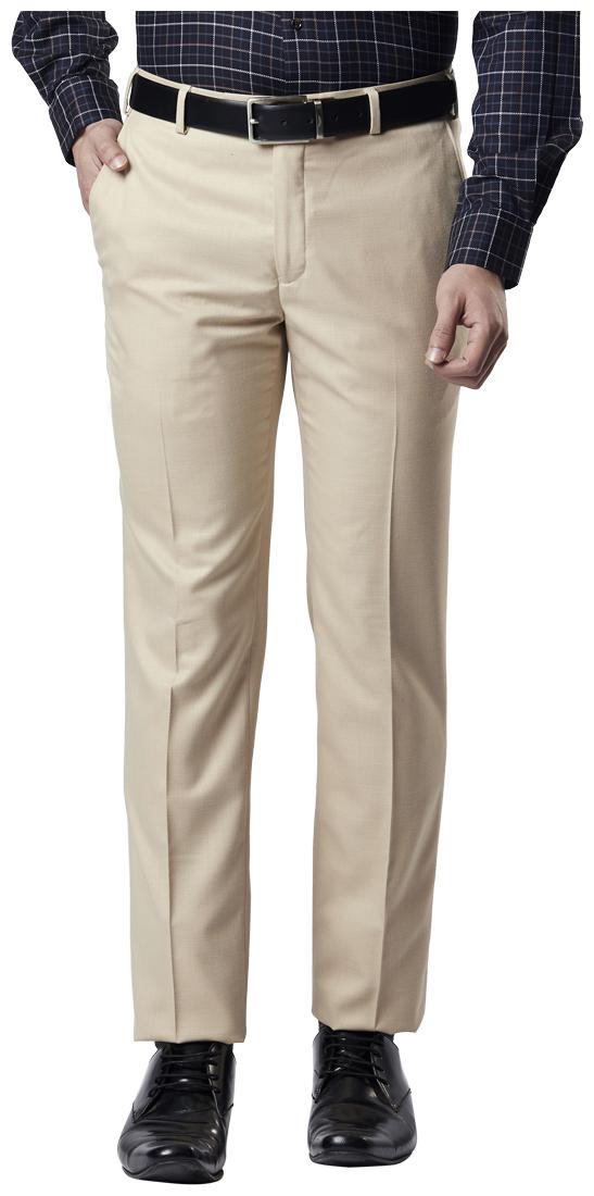 

Raymond Men Solid Slim Fit Formal Trouser - Beige