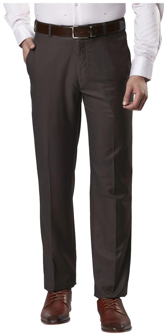 

Raymond Men Solid Regular Fit Formal Trouser - Brown