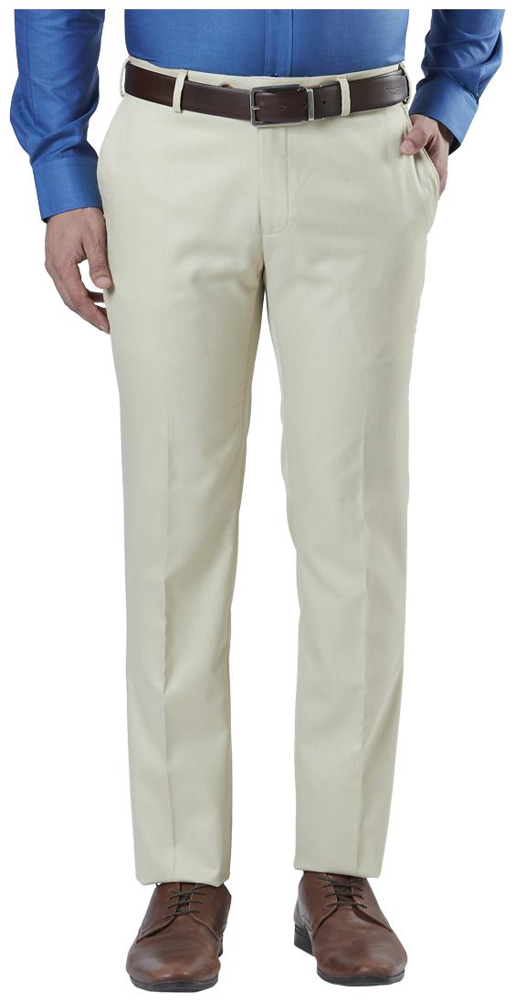 

Raymond Men Solid Slim Fit Formal Trouser - Cream