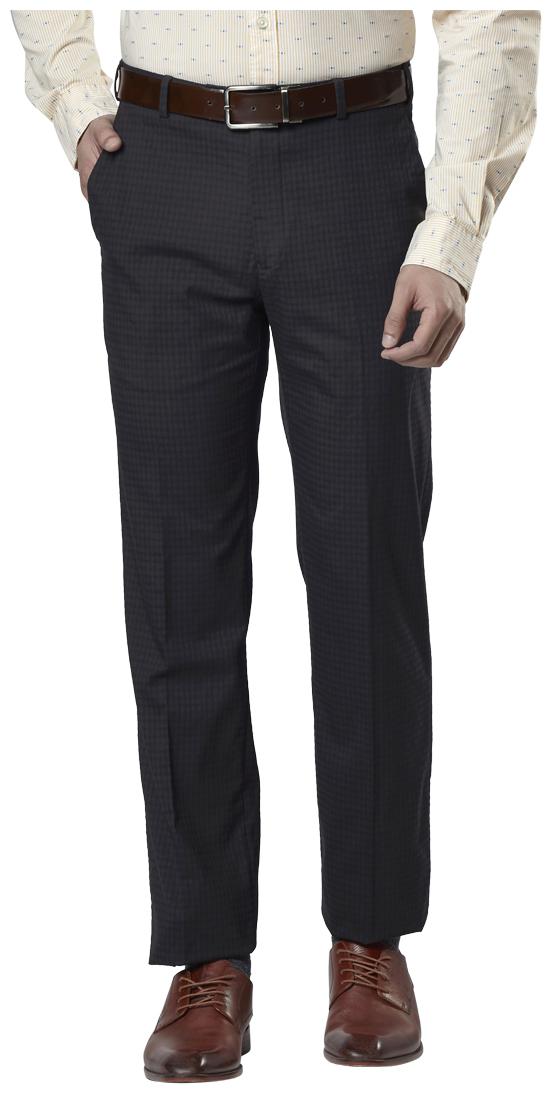 

Raymond Men Solid Regular Fit Formal Trouser - Black
