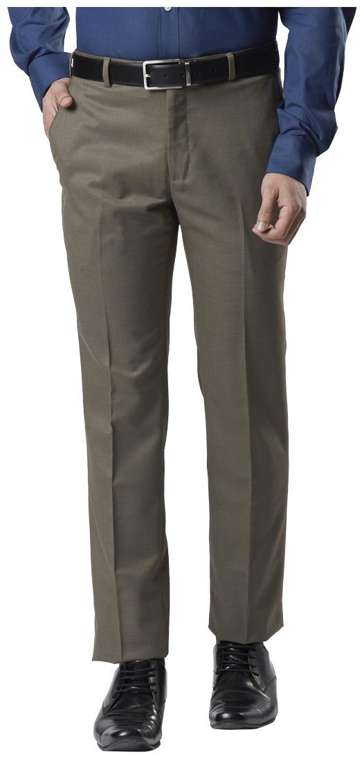 

Raymond Men Solid Slim Fit Formal Trouser - Green