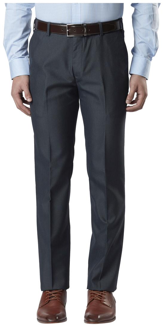 

Raymond Men Textured Slim Fit Formal Trouser - Blue