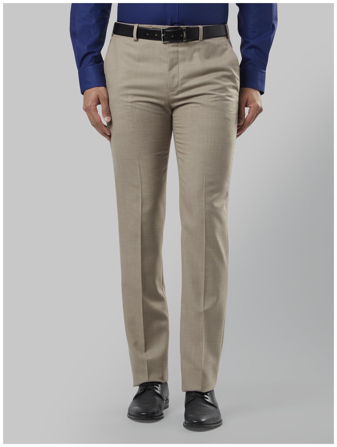 

Raymond Men Solid Regular Fit Formal Trouser - Brown
