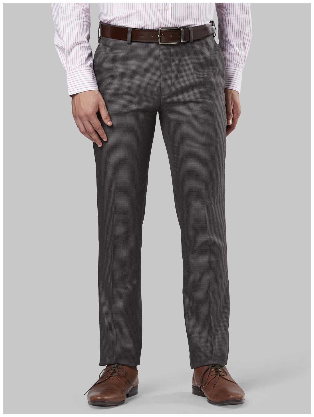 

Raymond Men Solid Slim Fit Formal Trouser - Grey