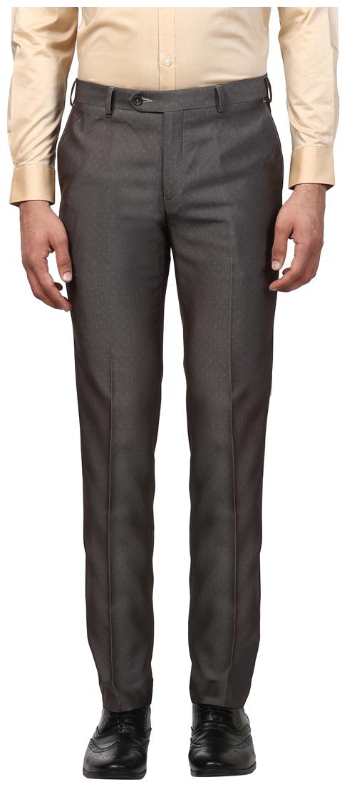 

Raymond Men Solid Slim Fit Formal Trouser - Grey
