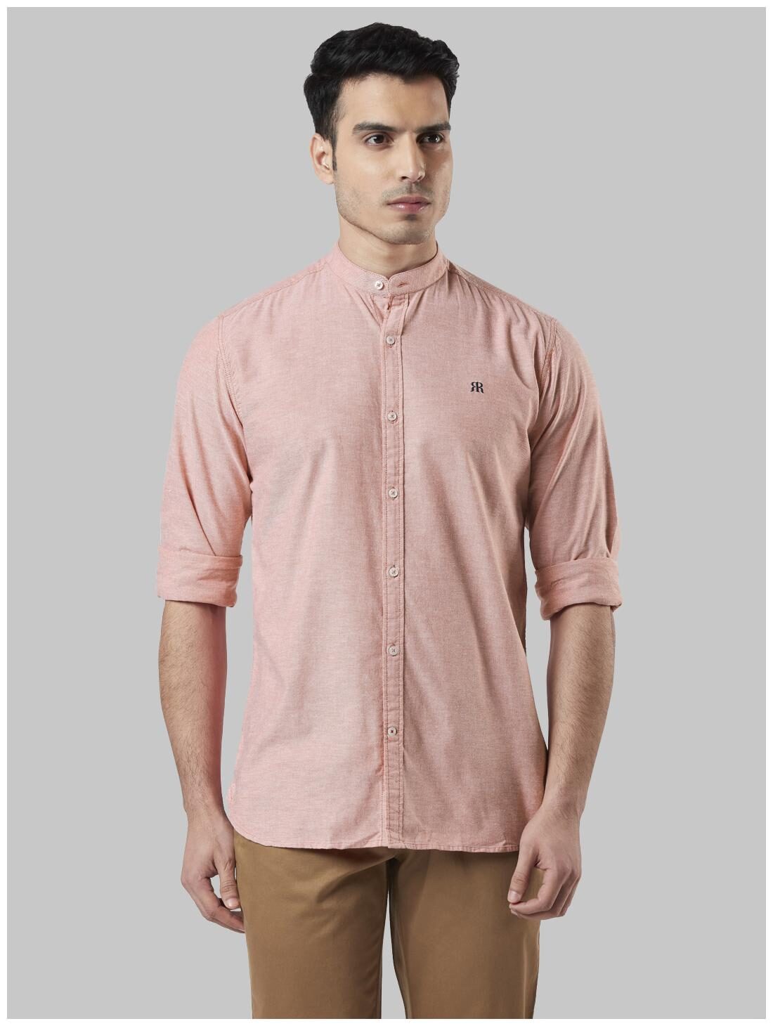

Raymond Men Red Solid Slim Fit Casual Shirt