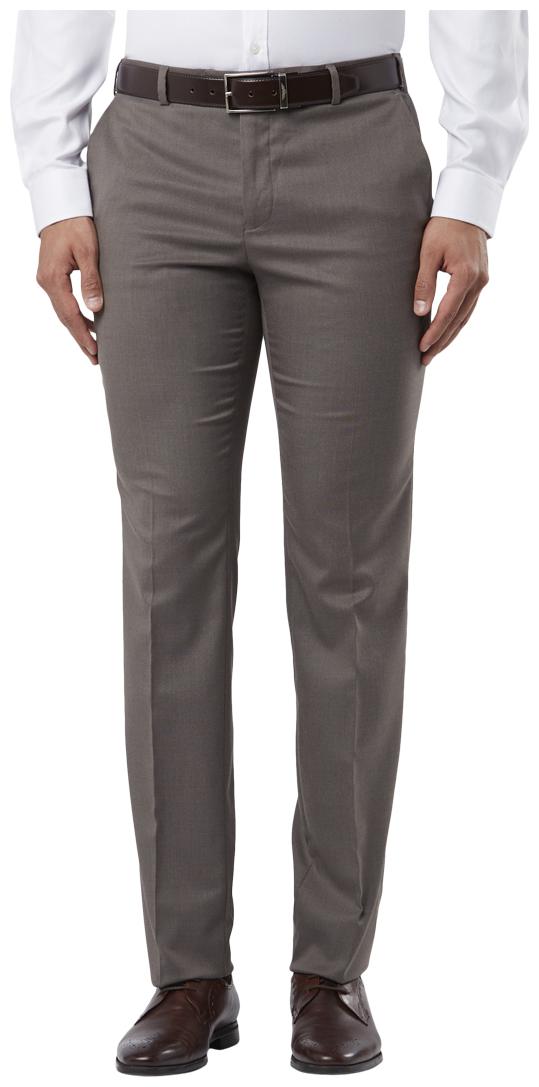 

Raymond Men Solid Slim Fit Formal Trouser - Brown