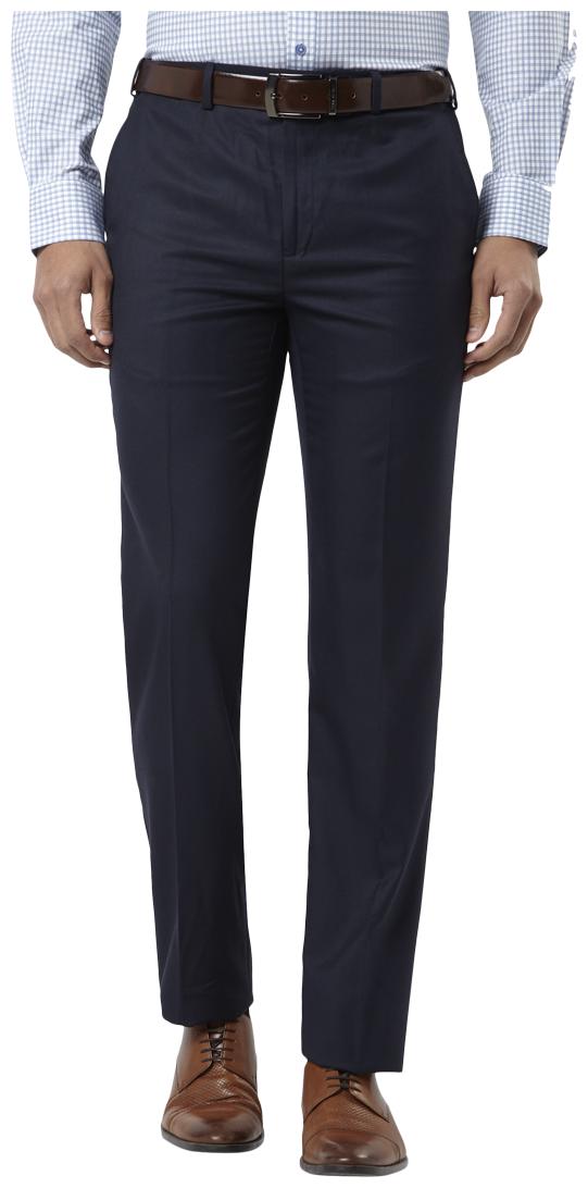 

Raymond Men Solid Regular Fit Formal Trouser - Blue