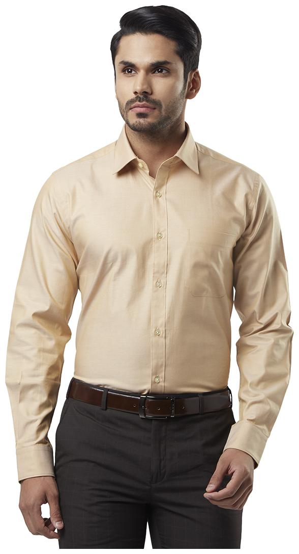 

Raymond Men Regular fit Formal Shirt - Beige
