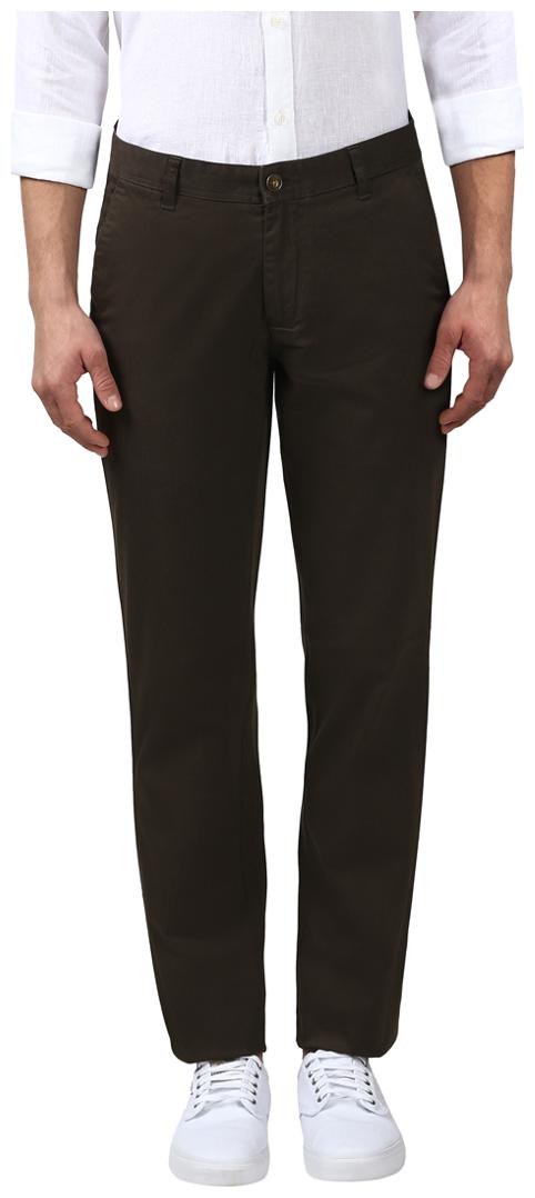 

Raymond Men Green Solid Regular fit Regular trousers
