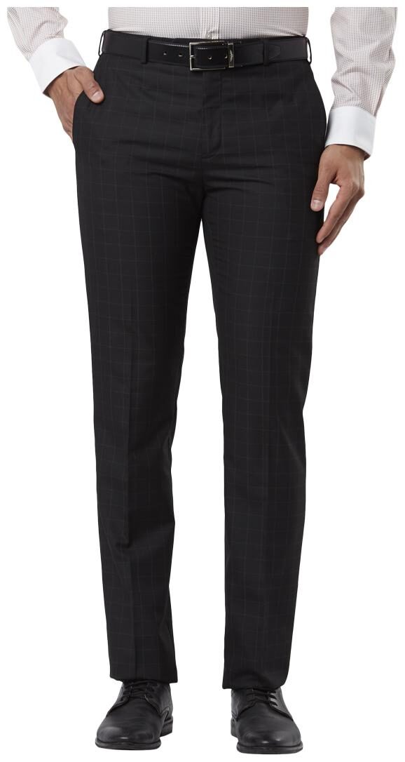 

Raymond Men Solid Regular Fit Formal Trouser - Black