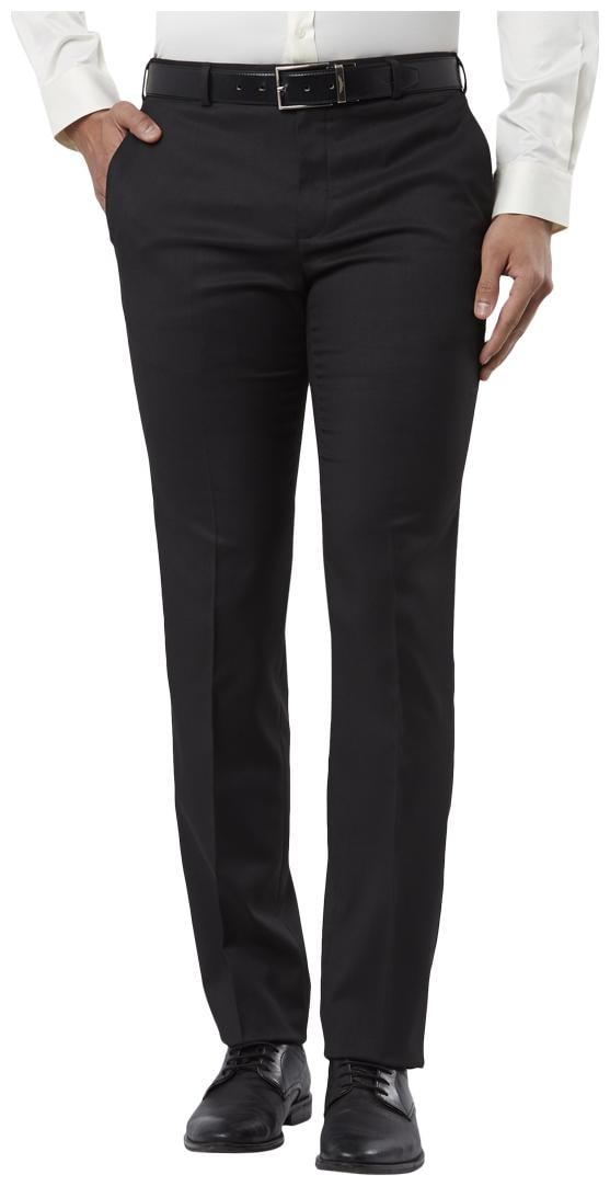 

Raymond Men Solid Slim Fit Formal Trouser - Black