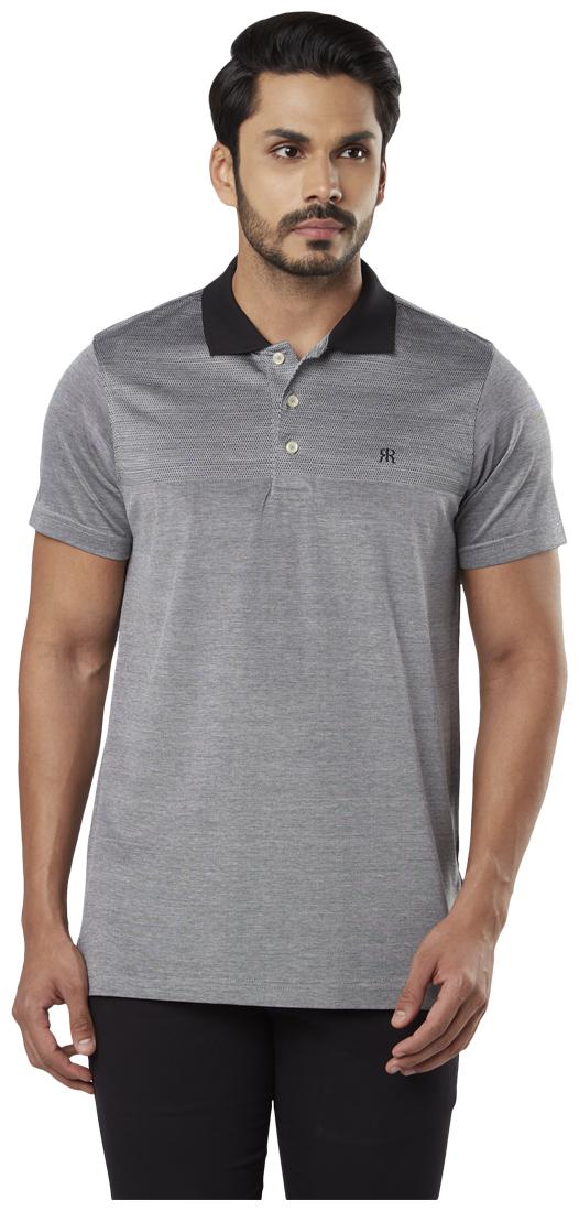 

Raymond Men Grey Regular fit Cotton Polo collar T-Shirt - Pack Of 1