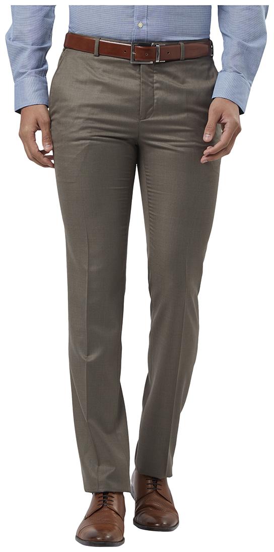 

Raymond Men Solid Slim Fit Formal Trouser - Green