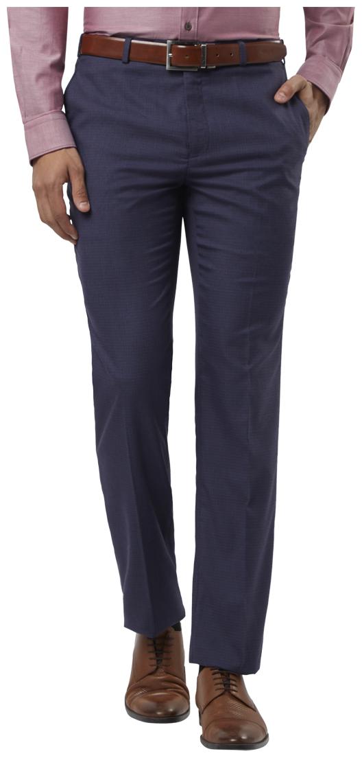 

Raymond Men Solid Regular Fit Formal Trouser - Blue