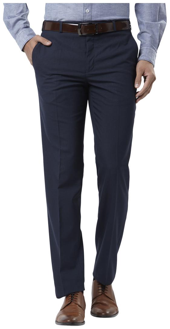 

Raymond Men Solid Regular Fit Formal Trouser - Blue