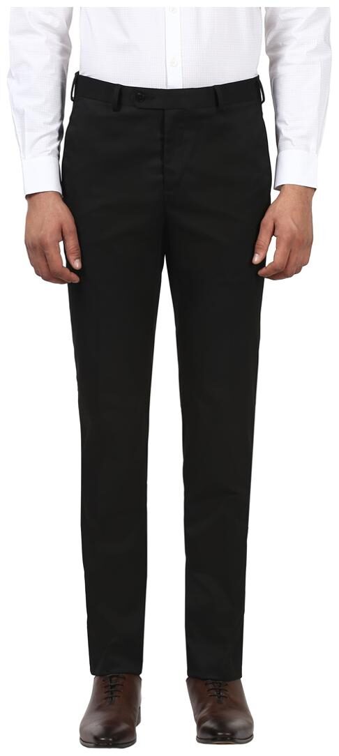 

Raymond Men Solid Slim Fit Formal Trouser - Black