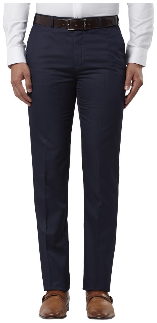 

Raymond Men Solid Regular Fit Formal Trouser - Blue