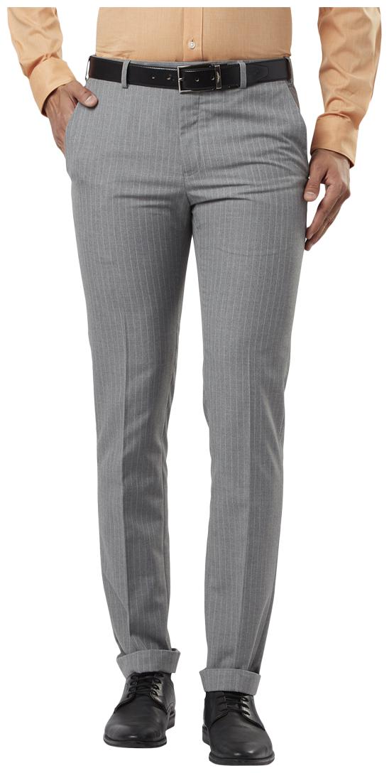 

Raymond Men Solid Slim Fit Formal Trouser - Grey