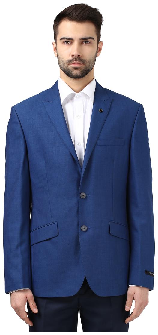 

Raymond Men Blue Solid Regular fit Single Breasted Blazer