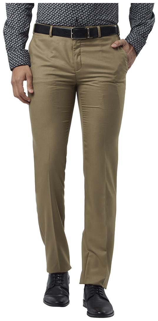 

Raymond Men Solid Slim Fit Formal Trouser - Beige