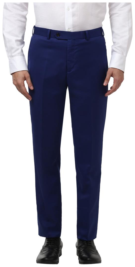 

Raymond Men Solid Slim Fit Formal Trouser - Blue