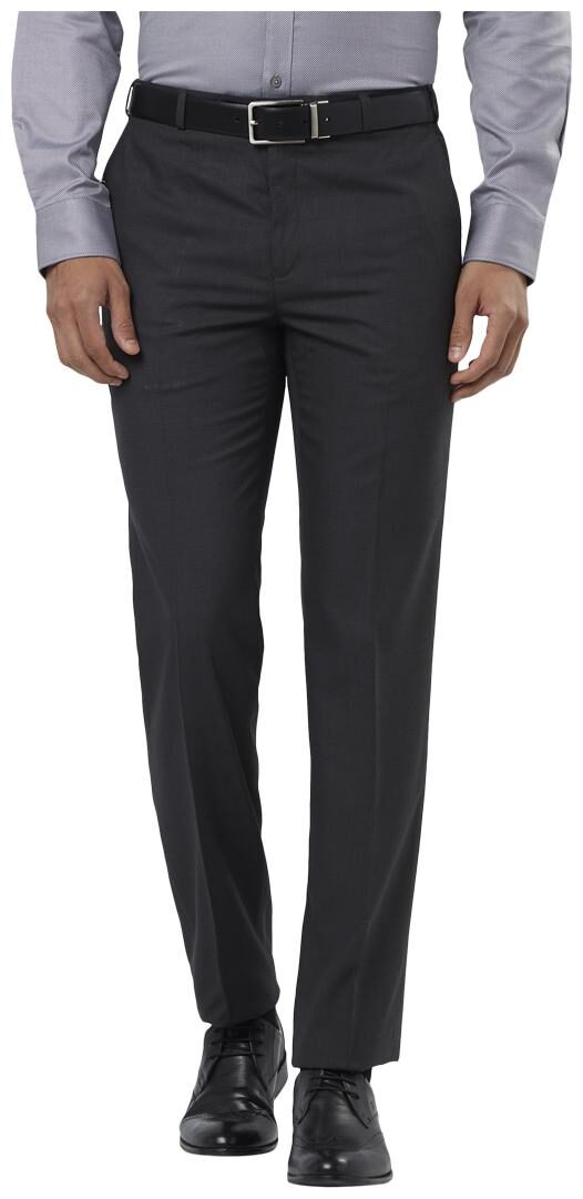 

Raymond Men Solid Regular Fit Formal Trouser - Grey