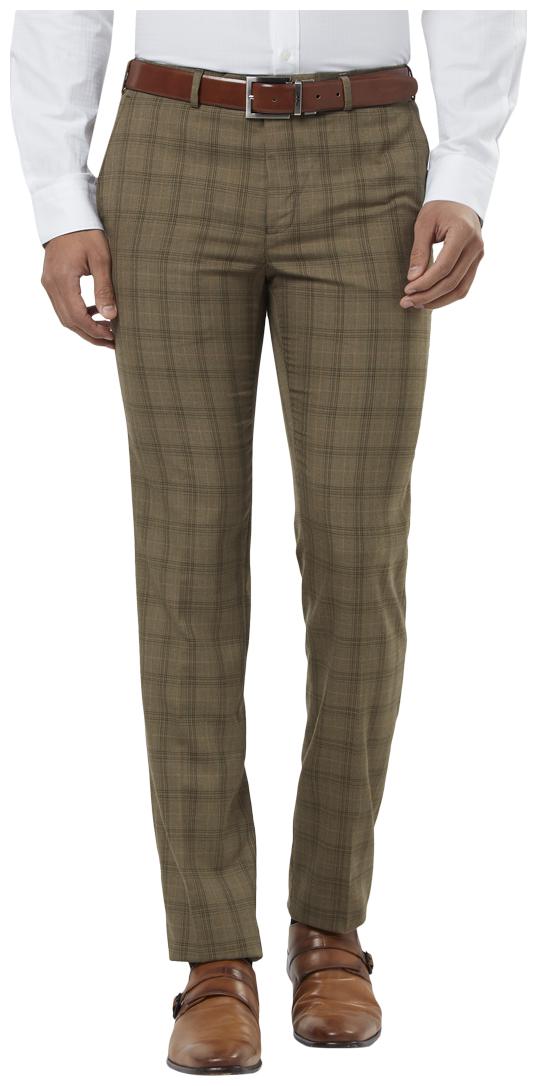 

Raymond Men Solid Slim Fit Formal Trouser - Brown