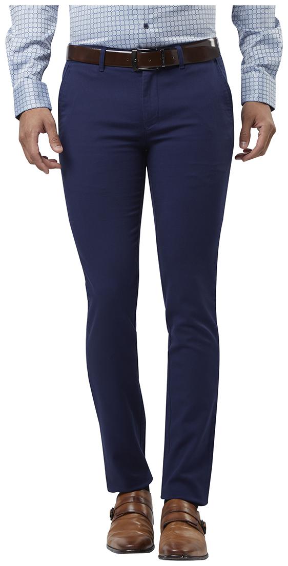 

Raymond Men Solid Slim Fit Formal Trouser - Blue