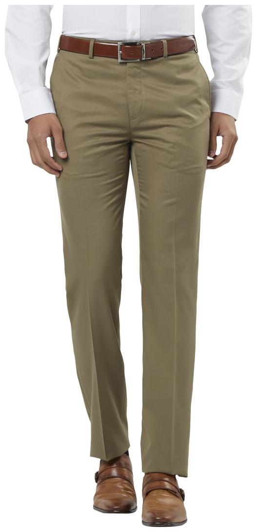 

Raymond Men Solid Regular Fit Formal Trouser - Beige