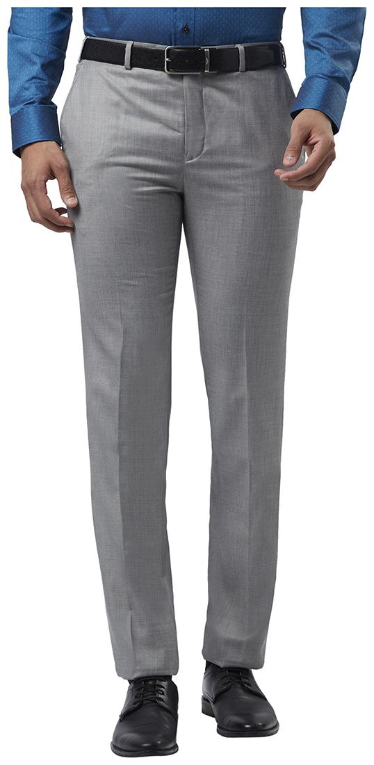 

Raymond Men Solid Slim Fit Formal Trouser - Grey