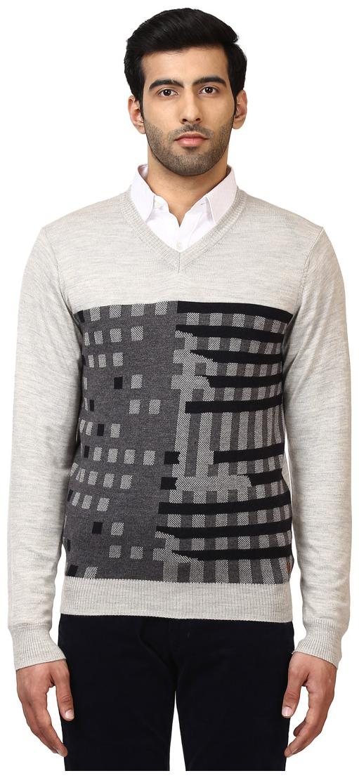 

Raymond Men Grey Round neck Pullover