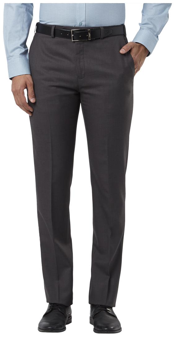 

Raymond Men Solid Regular Fit Formal Trouser - Grey