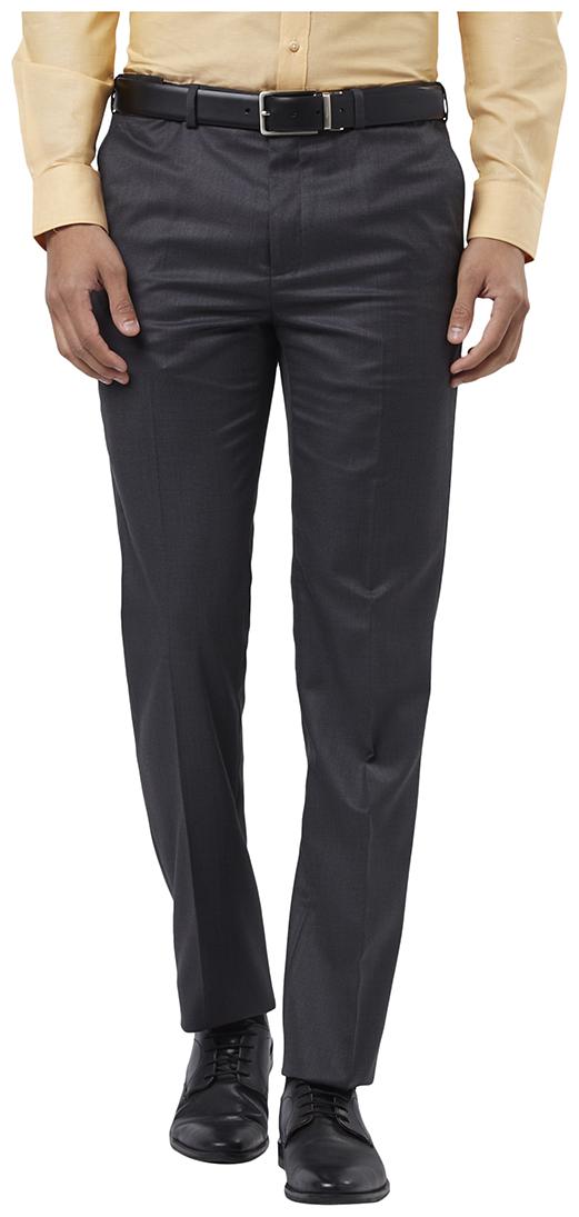 

Raymond Men Solid Regular Fit Formal Trouser - Black