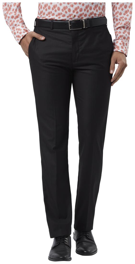 

Raymond Men Solid Regular Fit Formal Trouser - Black