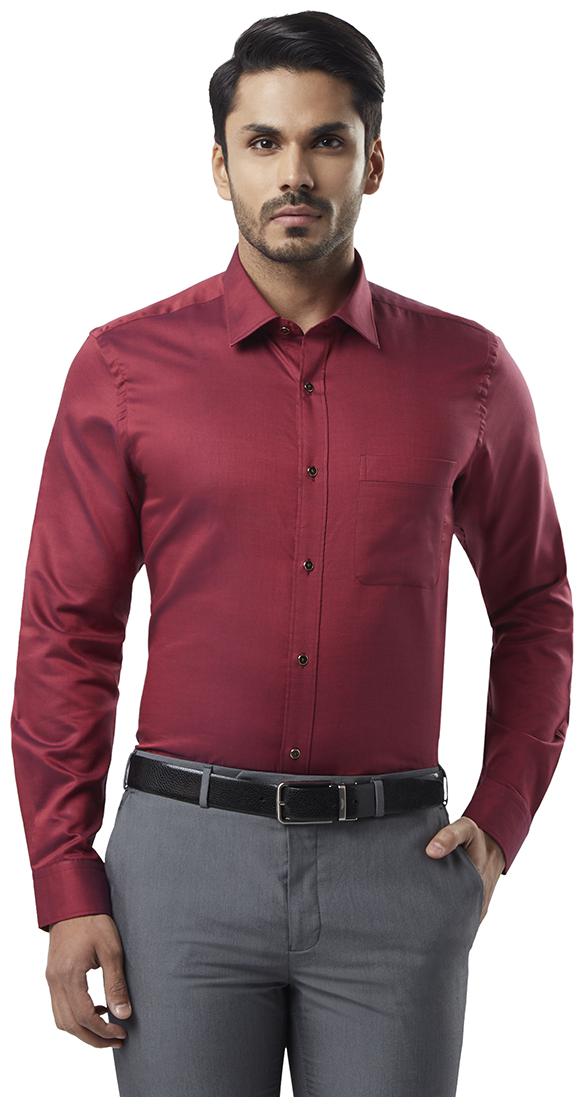 

Raymond Men Regular fit Formal Shirt - Red