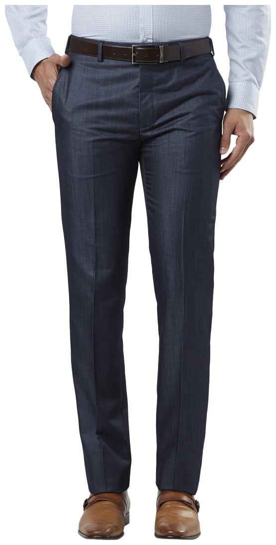 

Raymond Men Solid Regular Fit Formal Trouser - Blue